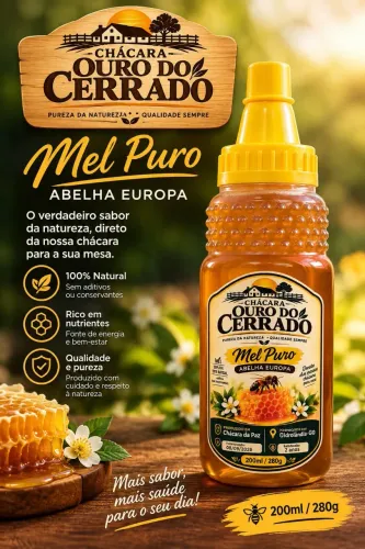 Mel de Abelha Europa puro, natural e sem conservantes 