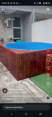 PISCINA AFORT 3 MIL LITROS COM DEK DE PINUS 