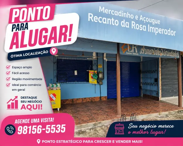 Aluga se Ponto comercial no bairro imperador Castanhal