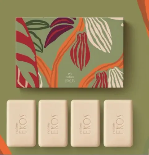 Sabonete em Barra Puro Vegetal Cremoso Ekos Cacau 4un de 100 g - Natura