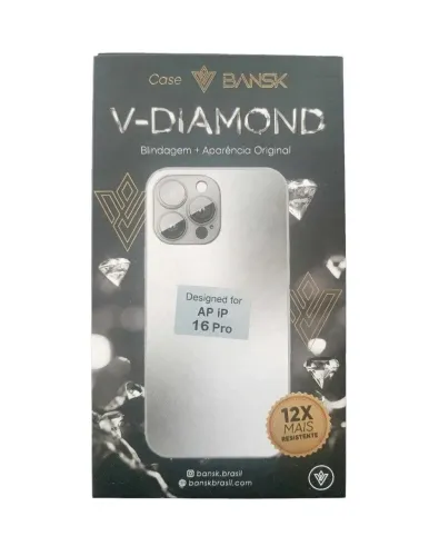 Capa Case V Diamond iPhone 16 Pro (blindagem 12x mais resistente)