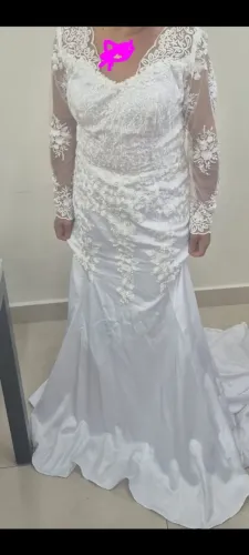 Vestido de noiva impecável, novo , modelo sereia