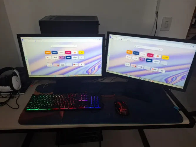PC Gamer Completo | RTX 2060 | 32GB RAM | SSD 1TB | 2 Monitores LG