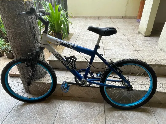 Bicicleta Rainbow Bike Aro 20 Street Sem Marcha Azul/Branco