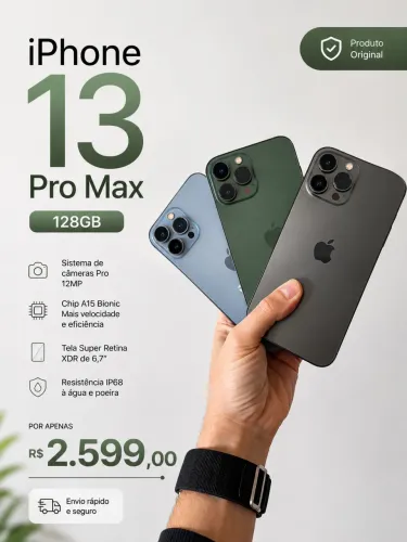 Algumas unidades - IPhone 13 Pro Max 128gb