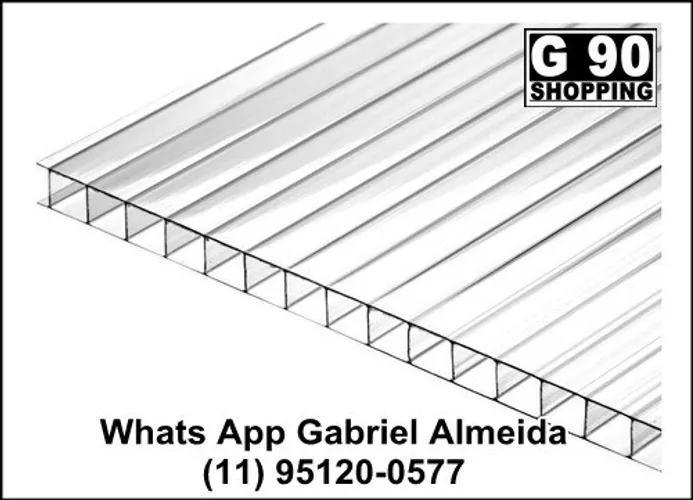 Policarbonato Alveolar Cristal 1,05 x 6,00 4mm