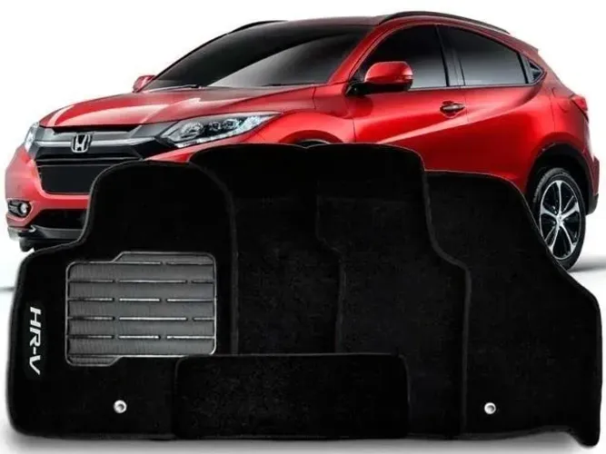 Tapete Carpete Completo C/ Nome Bordado - Honda HRV