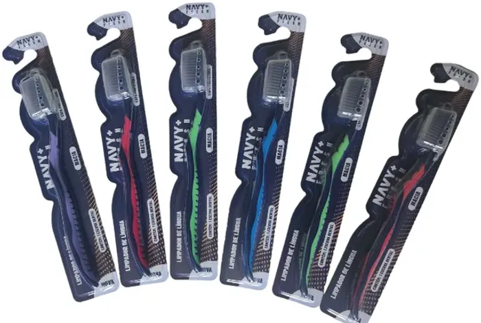 Escova De Dente Adulto Cerdas Macia Kit 6 unidades