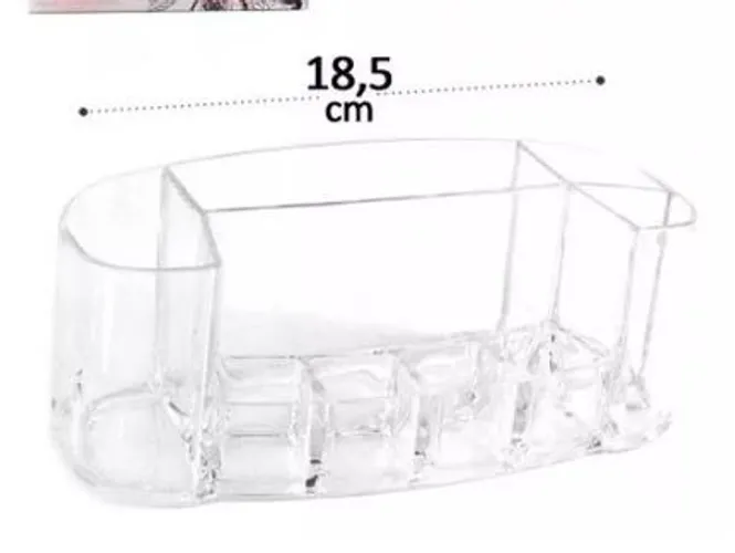 Organizador acrílico com 8 divisões - multiuso - maquiagem - etc