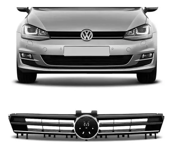 Grade Radiador Com Friso Cromado Golf 2014 2015 16 2017 2018