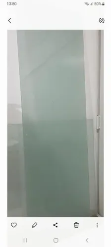 Porta de Vidro temperado jateada
