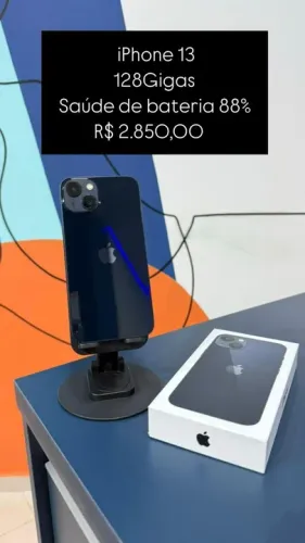 IPhone 13 128GB Preto Saúde 88% Semi novo Impecavel | Loja Fisica |