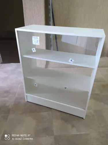 BALCÃO VITRINE BRANCO MDF 85 cm