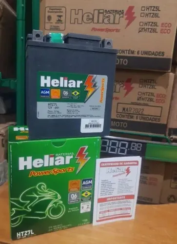 Bateria de moto 5 e 6 ah Heliar já entregue e instalada esse valor 3x