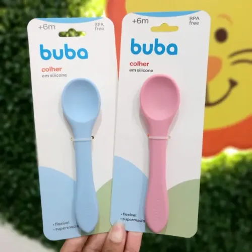 Colher de Silicone Infantil Buba