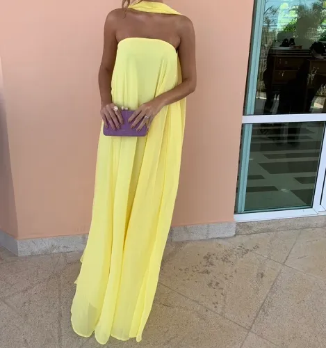 Vestido Longo Amarelo - madrinha | casamento