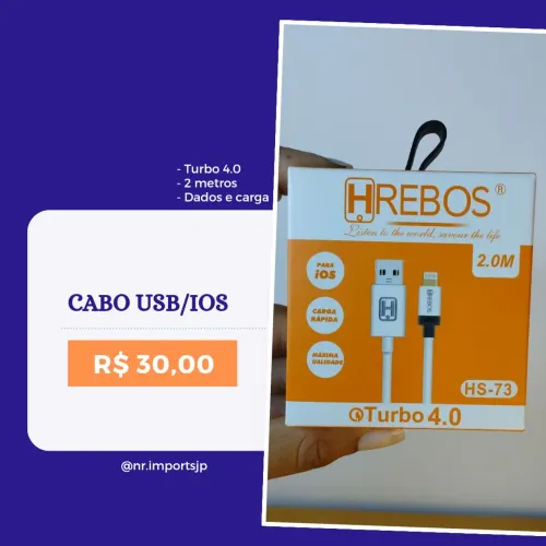 Cabo USB iPhone 2 METROS