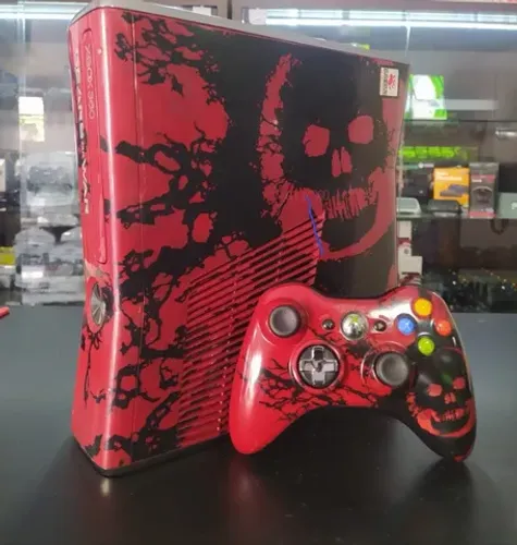 Xbox Slim 360 500GB Edição Gears of Wars 01 Controle Original/01 Jogo Físico 360 Usado