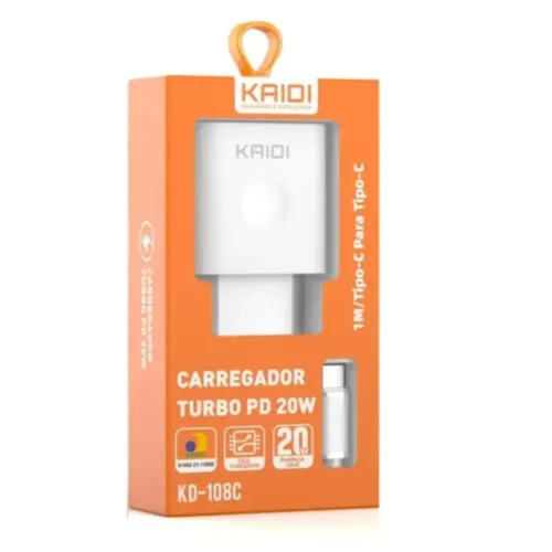Carregador Kaidi 20W Tipo C