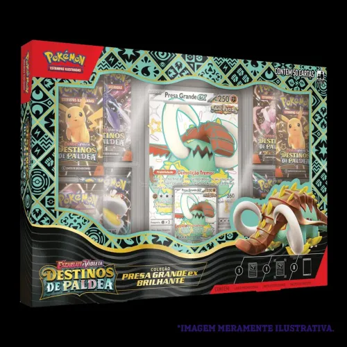 Box Pokémon - Destino de Paldea - Presa Grande ex Brilhante