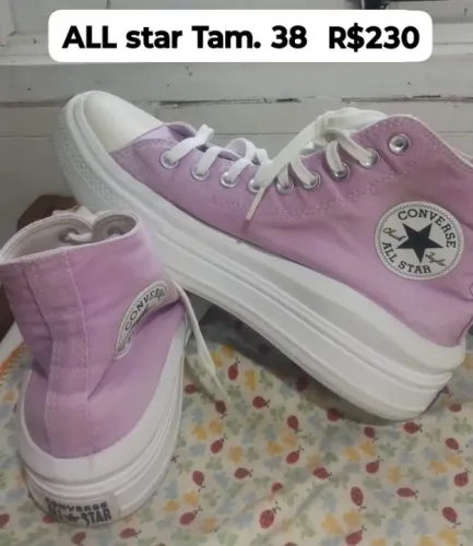Tênis Converse  All Star tam. 38 Cano alto Plataforma