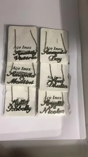 Colares de aço inox antialérgicos personalizados
