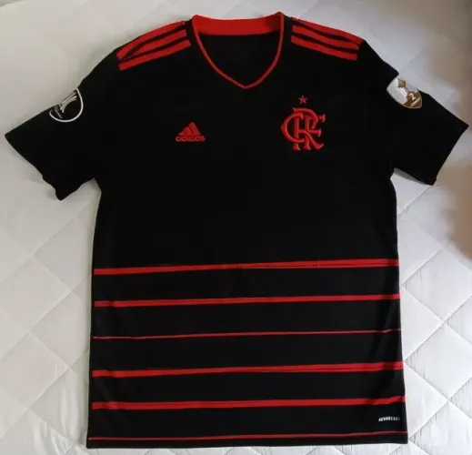 Camisa do Flamengo Adidas Original Preta 2020 - com patches da Libertadores