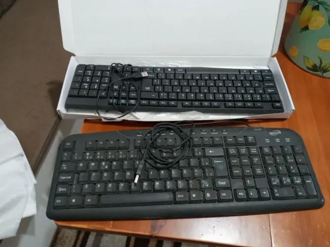 Teclado com fio 2 pçs