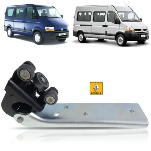 CARRINHO GUIA CENTRAL DA PORTA DO MEIO ORIGINAL RENAULT MASTER 2002 á 2013 ORIGINAL