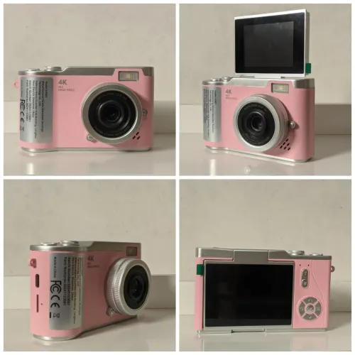 Camera digital de estudante portátil tela flip