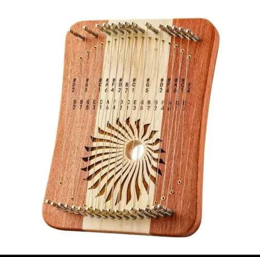 Harpa Citara kalimba Lira De Davi 31CORDAS 27x20x2,1cm MADEIRA NOBRE Maple Luthieria Prosp