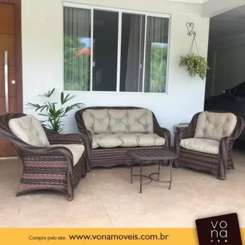 Conjunto de Sofa Janaina em fibra sintetica
