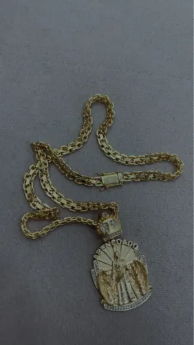 Cordão banhado a ouro (leia o comentário)