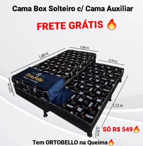 Cama Box Com Auxiliar e FRETE GRÁTIS: É a Ortobello Embrasando a QUEIMA!!!