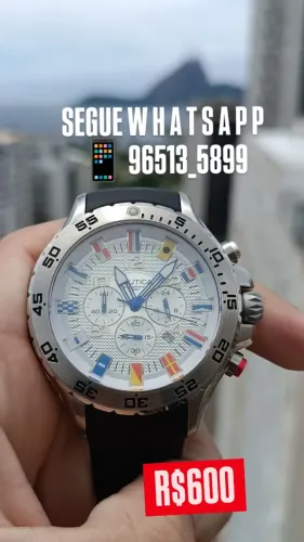 Relógio NAUTICA BANDEIRAS PULSEIRA DE BORRACHA