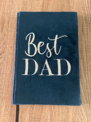 Caderno Best Dad em veludo lindo!!!?