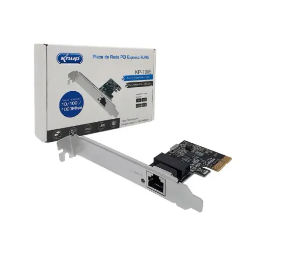 Placa de Rede Pci-e Gigabit Rj45 10/100/1000Mbps Knup