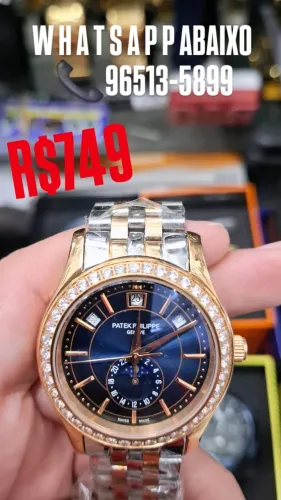Relógio PATEK PHILIPPE AUTOMÁTICO  - MISTO COM PEDRAS CRAVEJADAS 