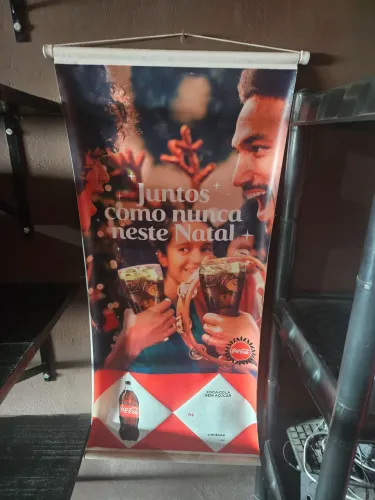 Banner Coca-Cola Natalino Antigo
