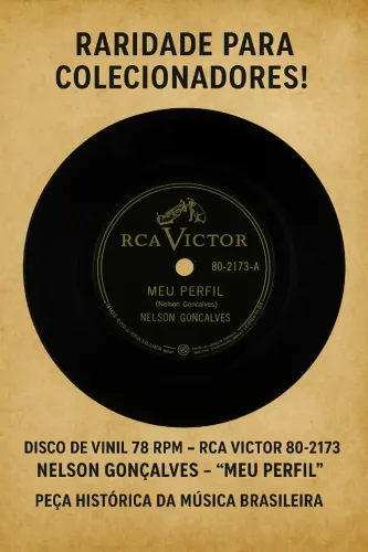 Nelson Gonçalves - Meu Perfil - Vinil 78rpm - usado bom
