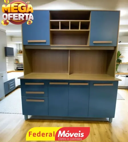 Armário de Cozinha 100% MDF Grafite - Entregamos 