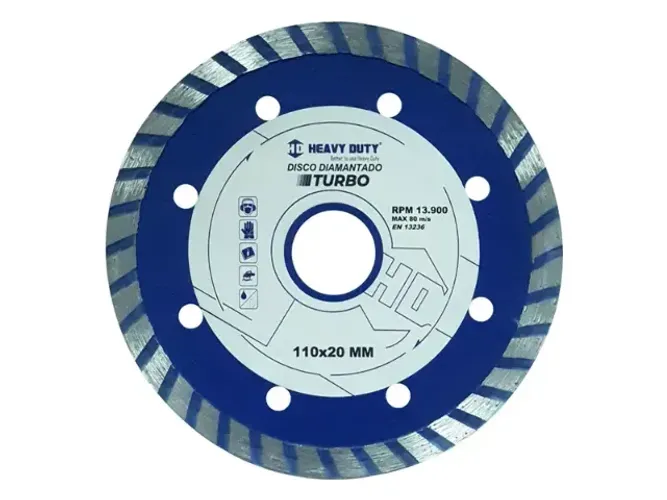 Disco Diamantado segmentado 110x20mm Heavy Duty