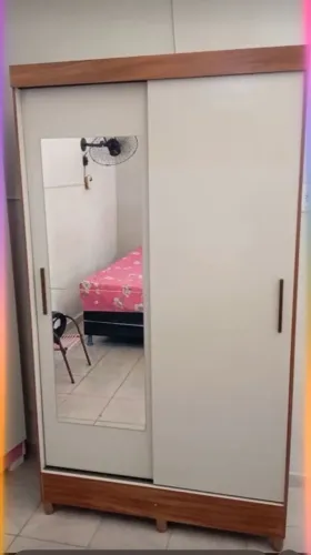 Guarda Roupa De Solteiro Com Porta De Correr Na Promoção. Entrega É Montagem Grátis