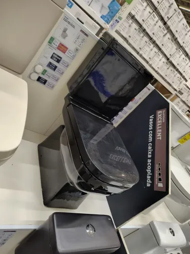kit vaso caixa e assento preto brilhante elite novo celite