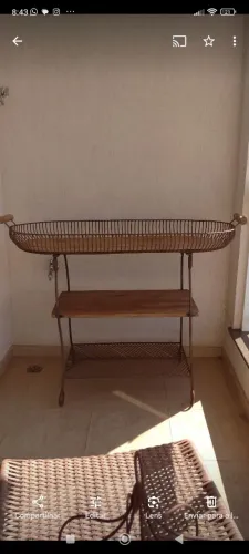 Mini buffet em ferro e madeira,lindo,funcional