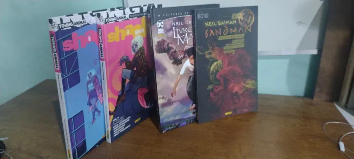  HQs Sandman 30 anos Vol 1, Shade a Garota Mutável Volumes 1 e 2 e Livros da Magia Vertigo