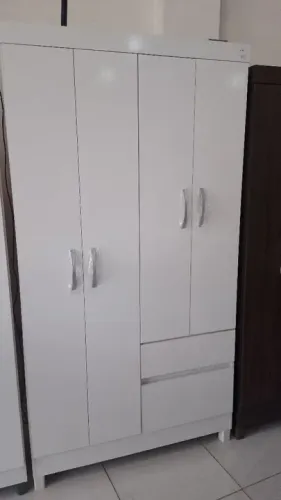 Guarda-Roupas Branco 4 Portas - ENTREGO E MONTO NO MESMO DIA