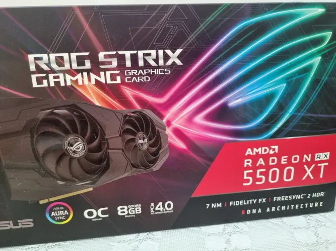 Leia Descrição - Placa de Vídeo Radeon Strix RX 5500 XT 8GB