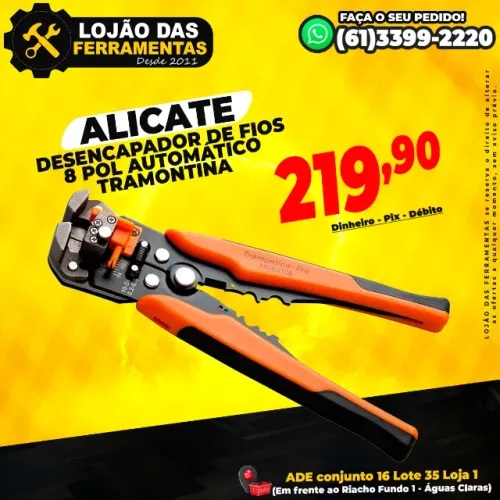 Alicate Desencapador de Fios 8 Polegadas Tramontina