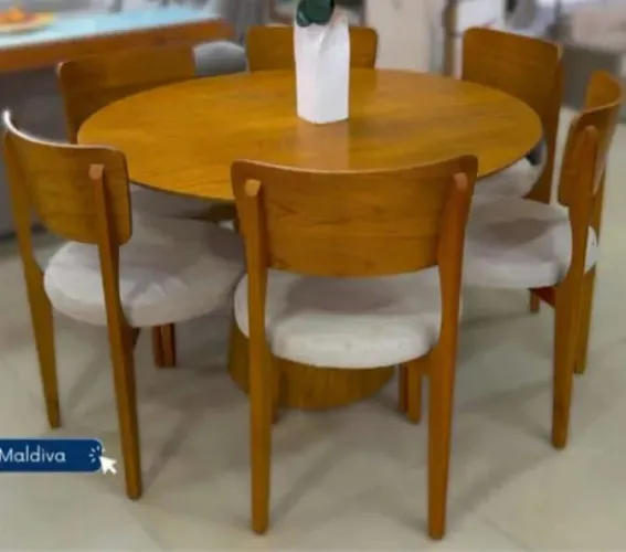 Mesa de jantar redonda conjunto Maldivas 
